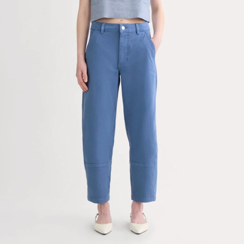 Everlane Organic Cotton Barrel Utility Pant in Golden Brown, size 0 - Picture 2 of 10